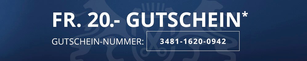 20 Fr. Gutschein zur Eröffnung 20 Fr. Gutschein zur Eröffnung