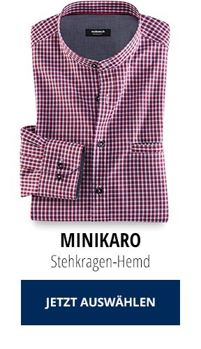 Stehkragen-Hemden: Minikaro | Walbusch