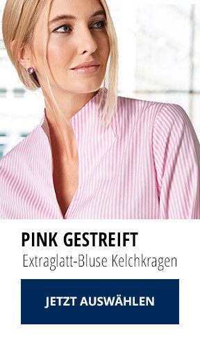 Extraglatt-Bluse Kelchkragen - pink gestreift | Walbusch Extraglatt-Bluse Kelchkragen - pink gestreift | Walbusch