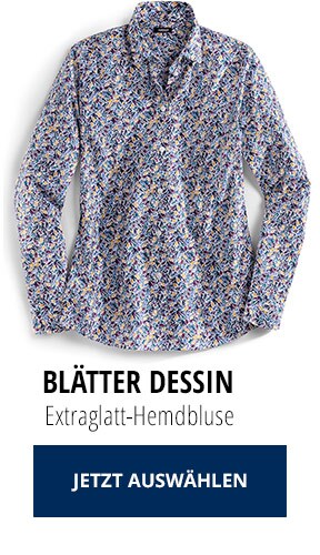 Extraglatt-Hemdbluse Blätter Dessin | Walbusch
