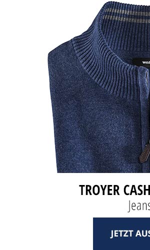 Troyer Cashmere Touch Jeansblau | Walbusch