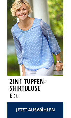 2in1 Tupfen-Shirtbluse | Walbusch