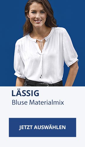Shirtbluse Materialmix | Walbusch