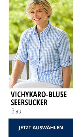 Vichykaro-Bluse Seersucker | Walbusch
