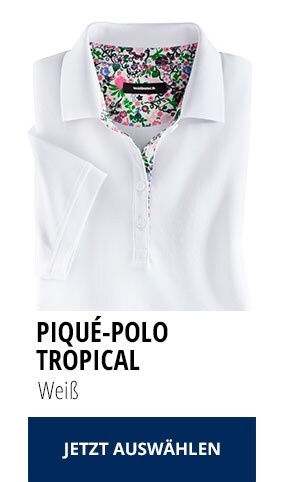 Piqué-Polo Tropical - Weiß | Walbusch