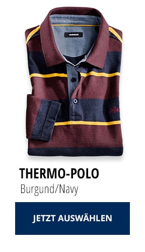 Thermo-Polo - Burgund/Navy | Walbusch